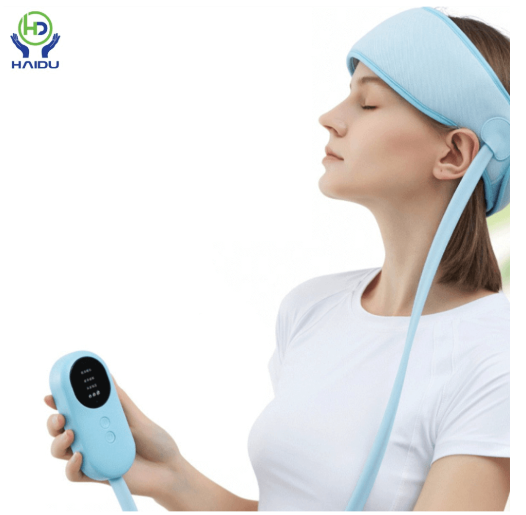afbeelding van de migraine band voor hoofdmassages van haidu