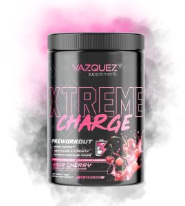 vazquez supplements xtreme charge pre workout sour cherry