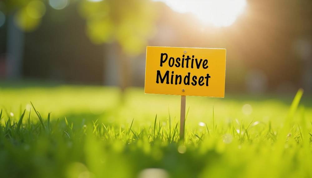 bordje met positieve mindset