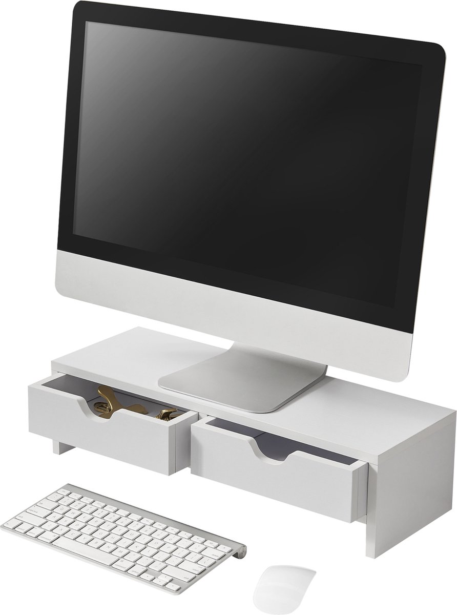 en casa m&auml;ntt&auml; monitorstandaard met lades