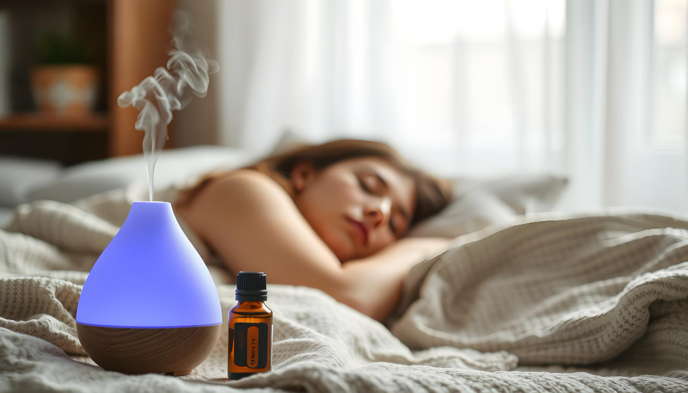 etherische olie bij het slapen