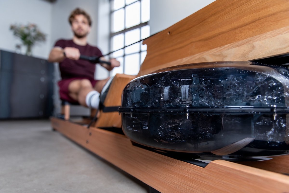 flow fitness roeitrainer in gebruik