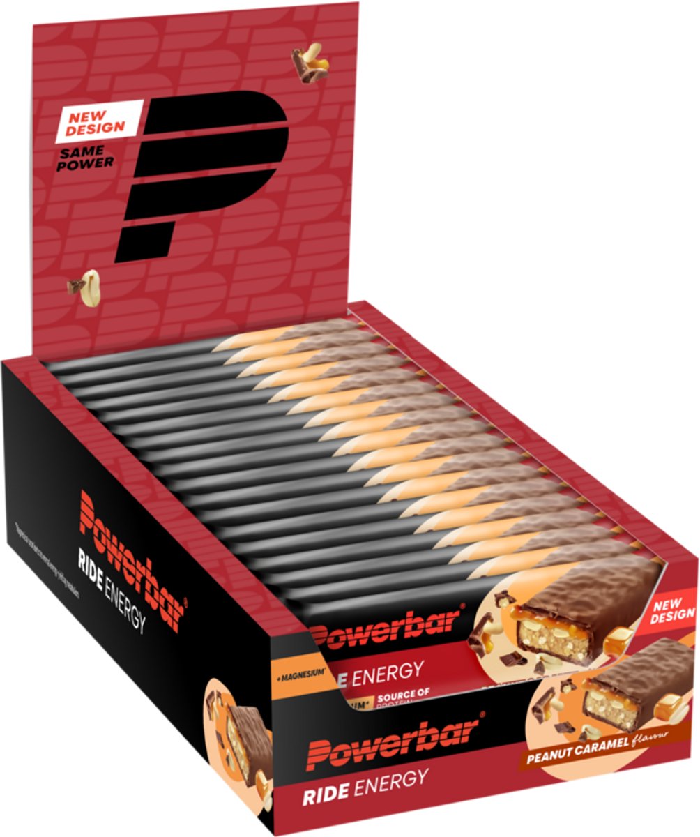 powerbar ride energy bar peanut caramel