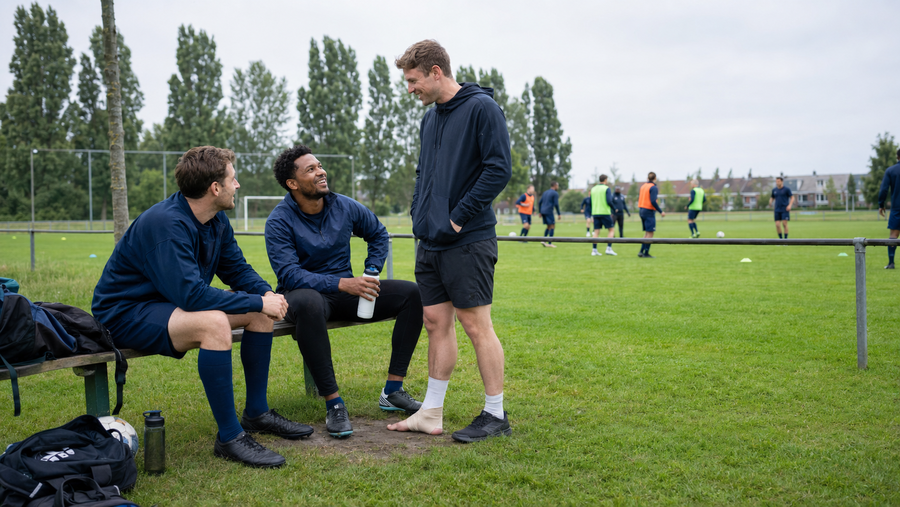 voetblessure bij voetballer