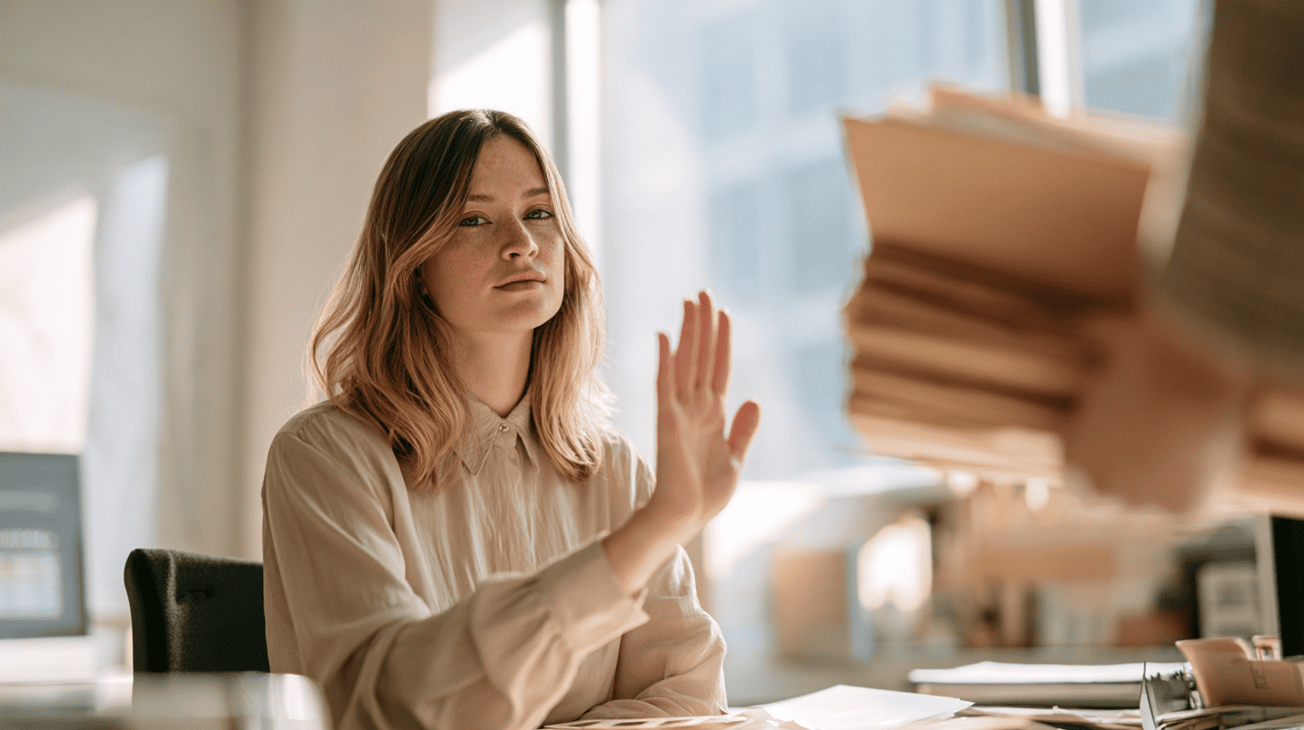 vrouw weigert extra werk