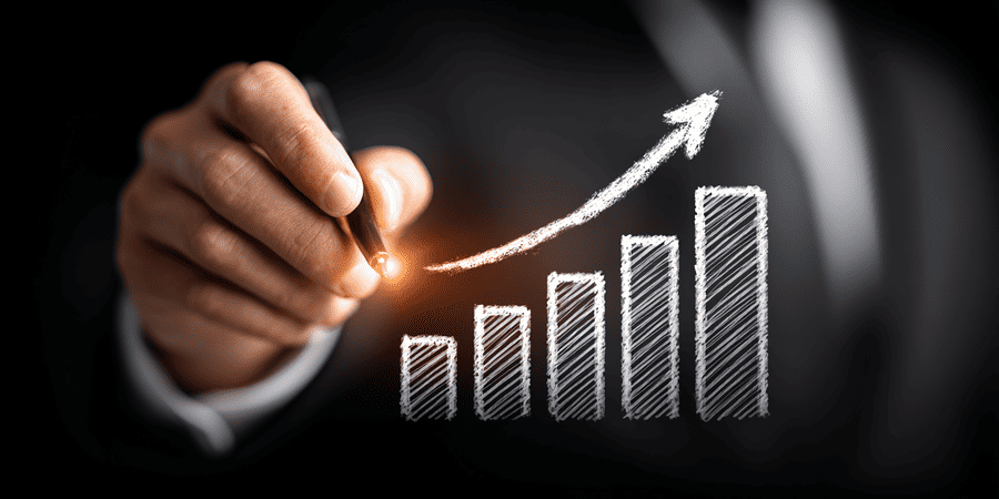 zakelijke groei grafiek